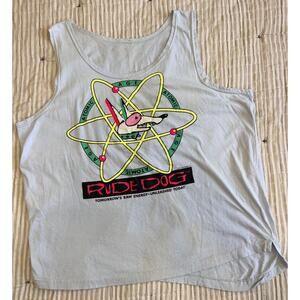 Vintage Rude dog Atomic Age Tank Top Shirt 80s Skate Surf